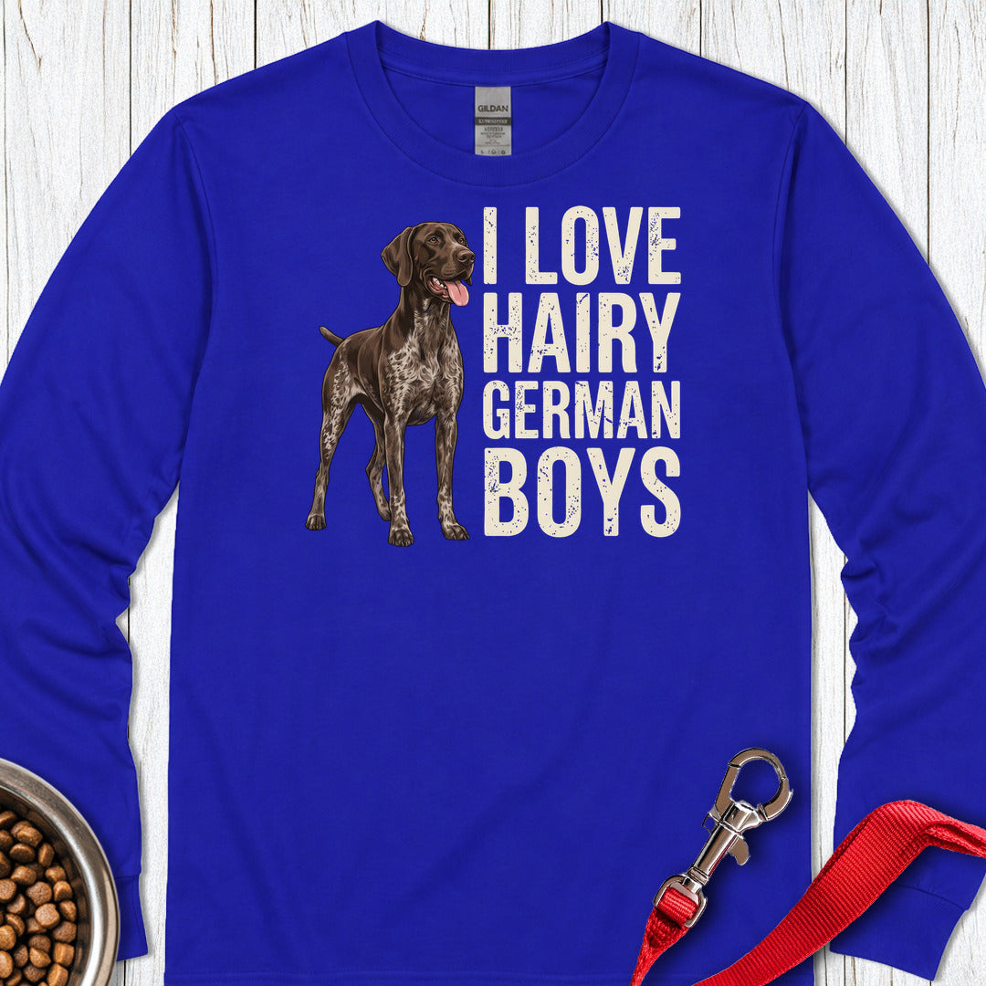 German Shorthaired Pointer Hairy Boys Long Sleeve — Royal