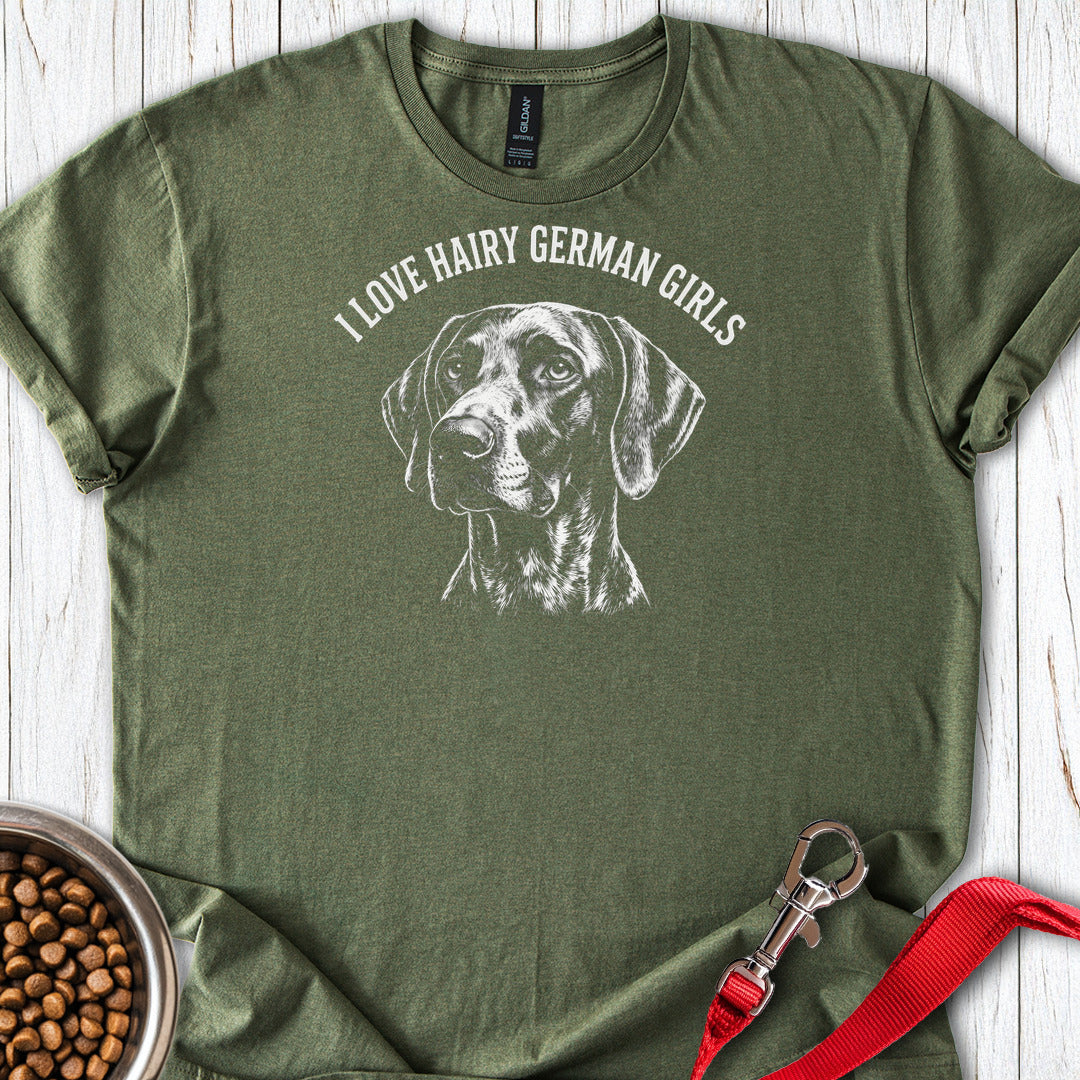 German Shorthaired Pointer Hairy Girls Military Green