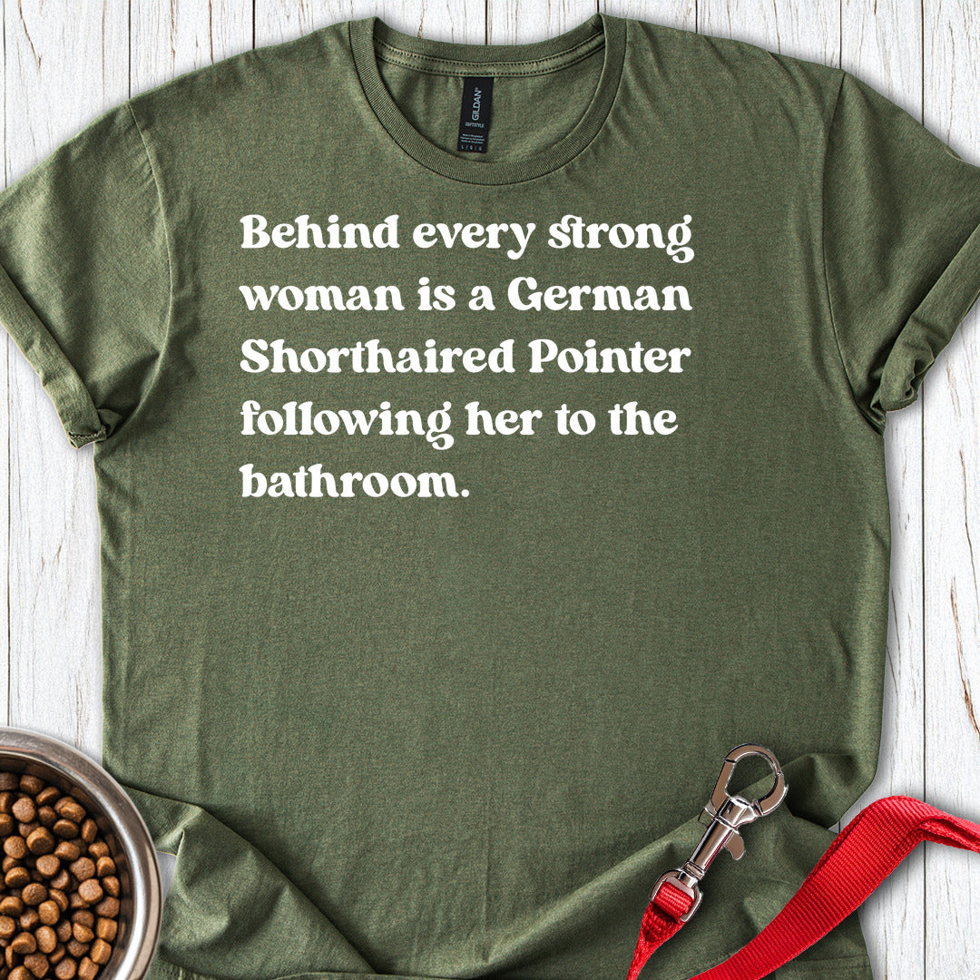 German Shorthaired Pointer Strong Woman Military Green