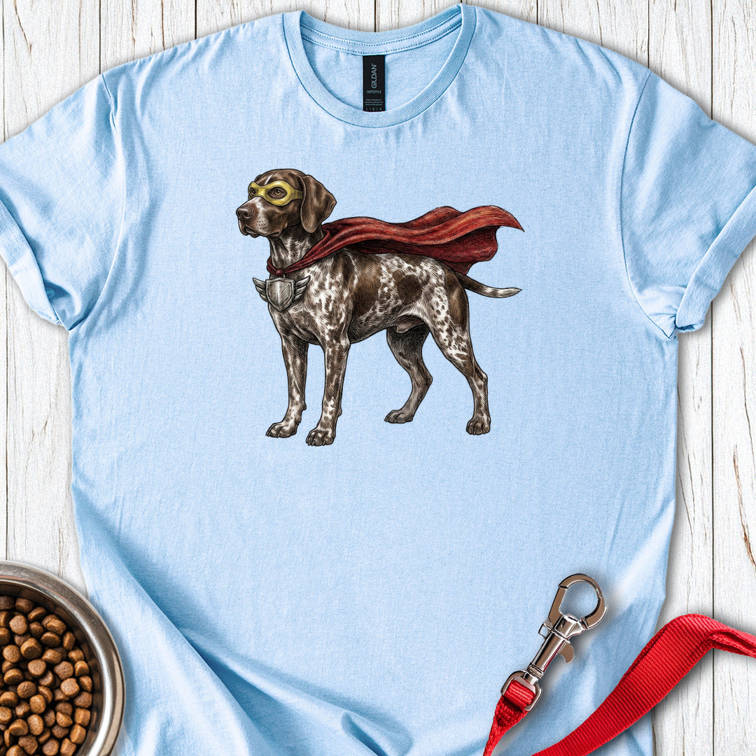 German Shorthaired Pointer Superhero Light Blue