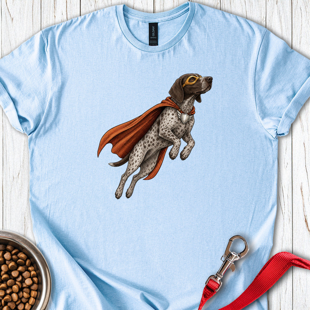 German Shorthaired Pointer Superhero Light Blue