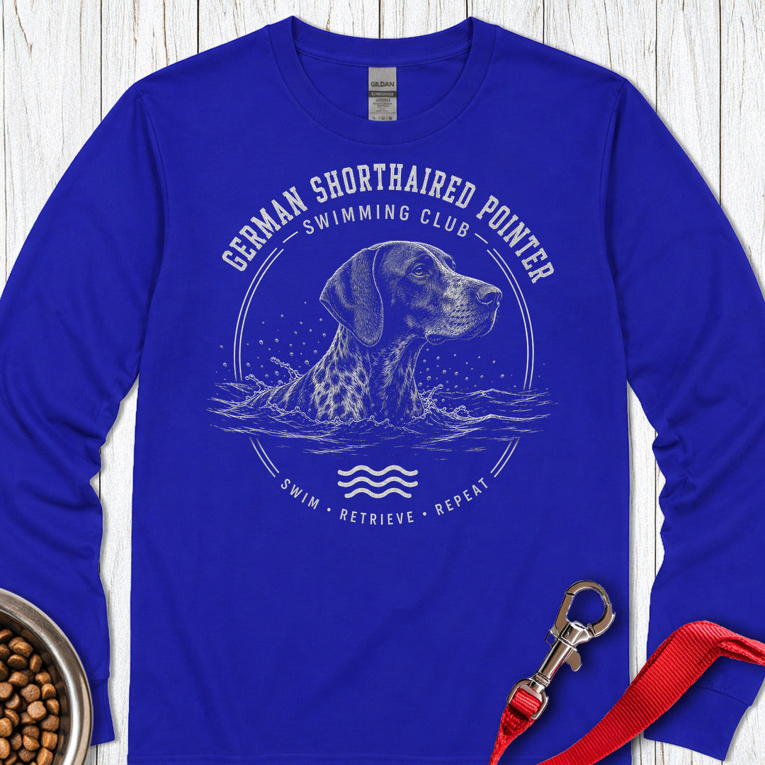 German Shorthaired Pointer Swimming Club Long Sleeve — Royal