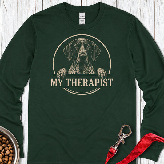 German Shorthaired Pointer Therapist Long Sleeve — Forest Green