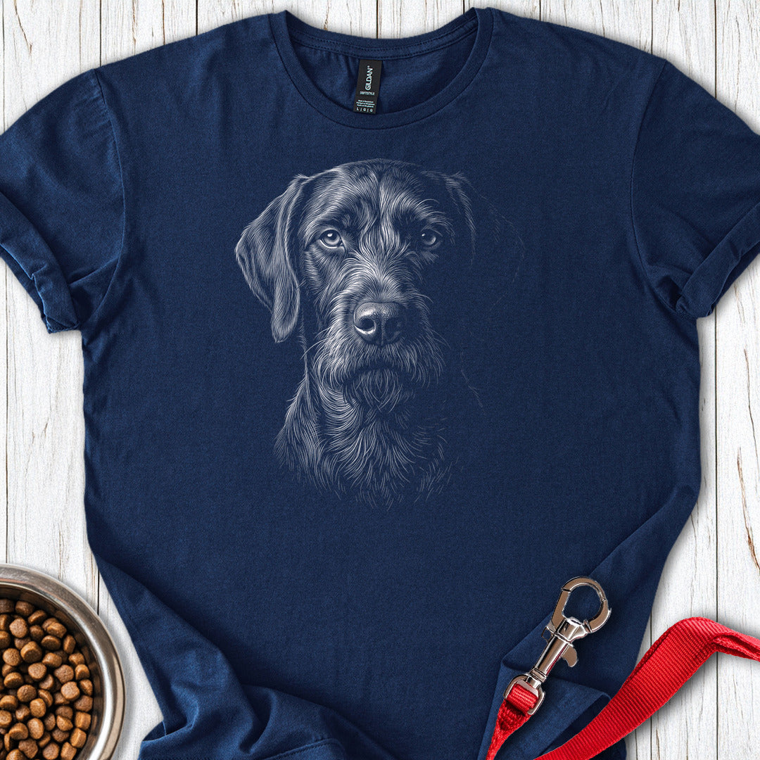 German Wirehaired Pointer Engraved — Navy