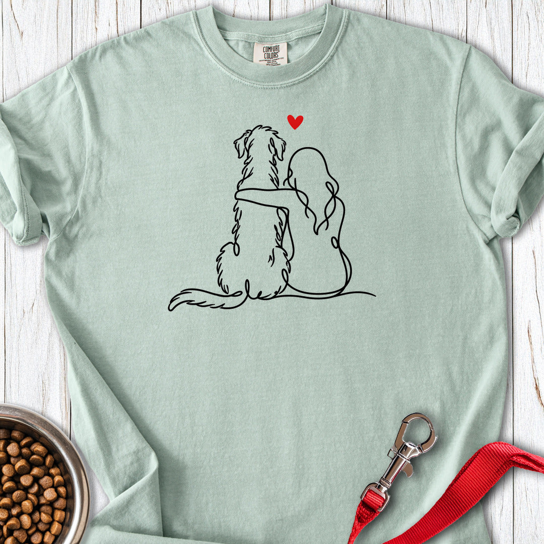 Girl and Irish Wolfhound Premium Tee — Bay
