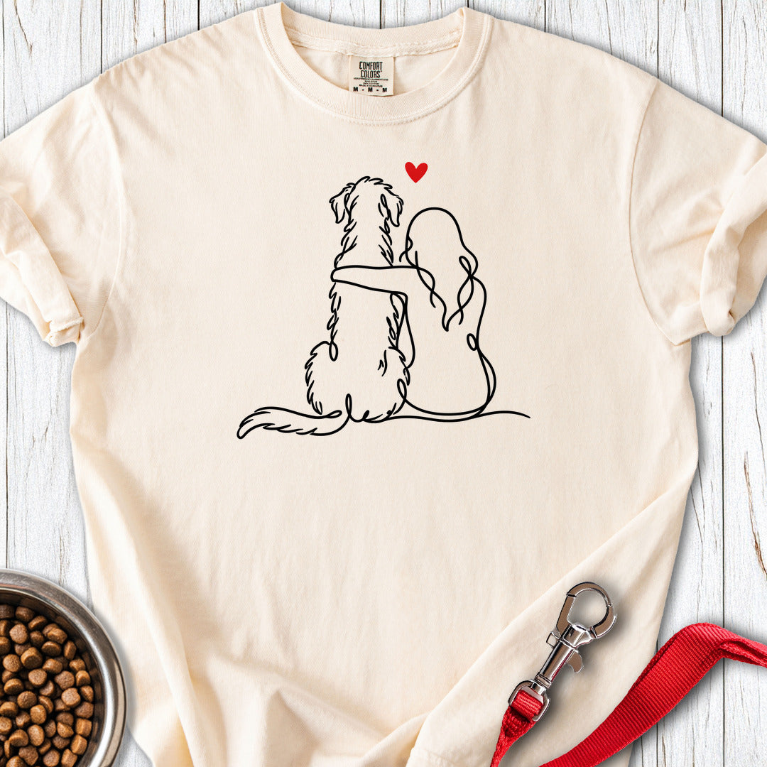 Girl and Irish Wolfhound Premium Tee — Ivory