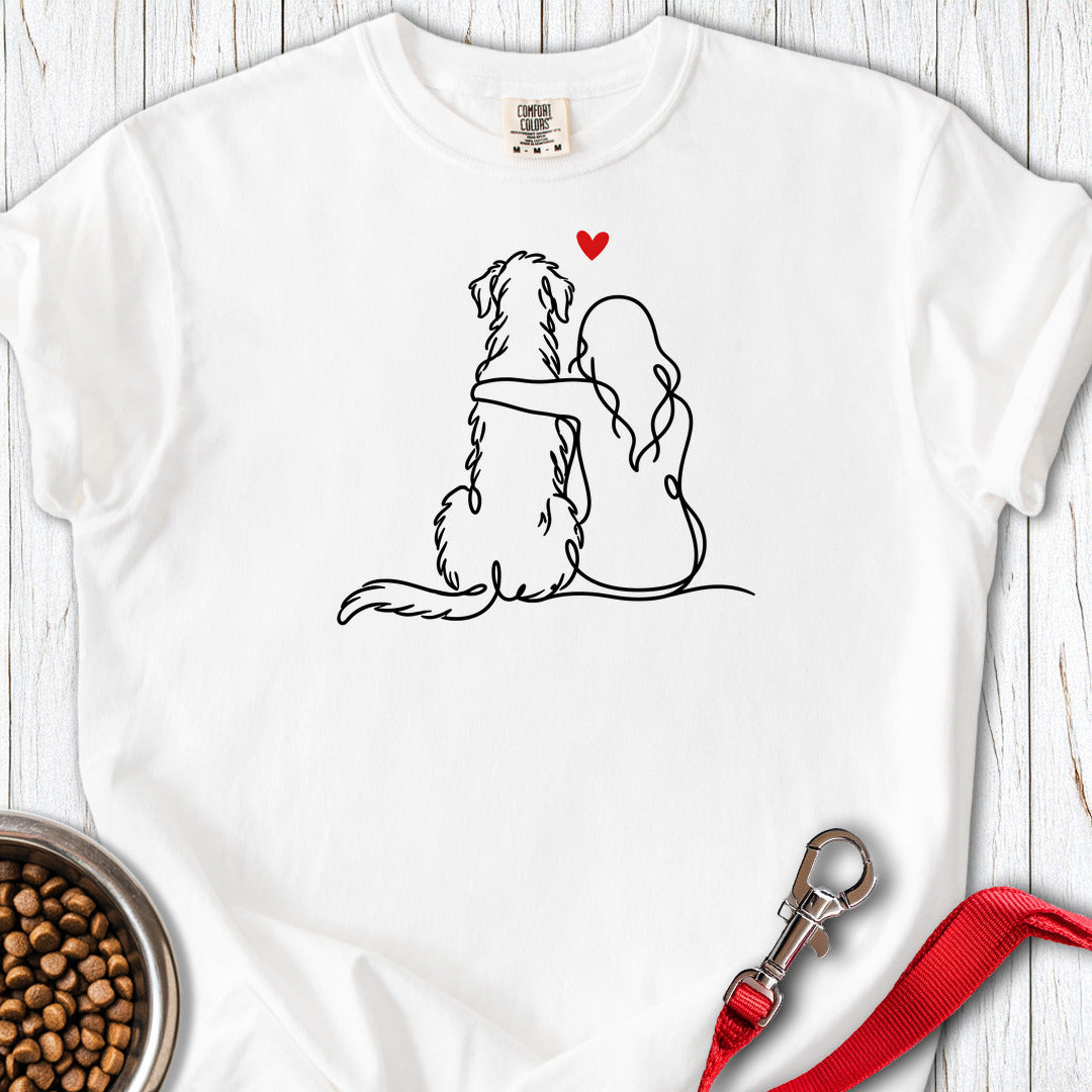 Girl and Irish Wolfhound Premium Tee — White