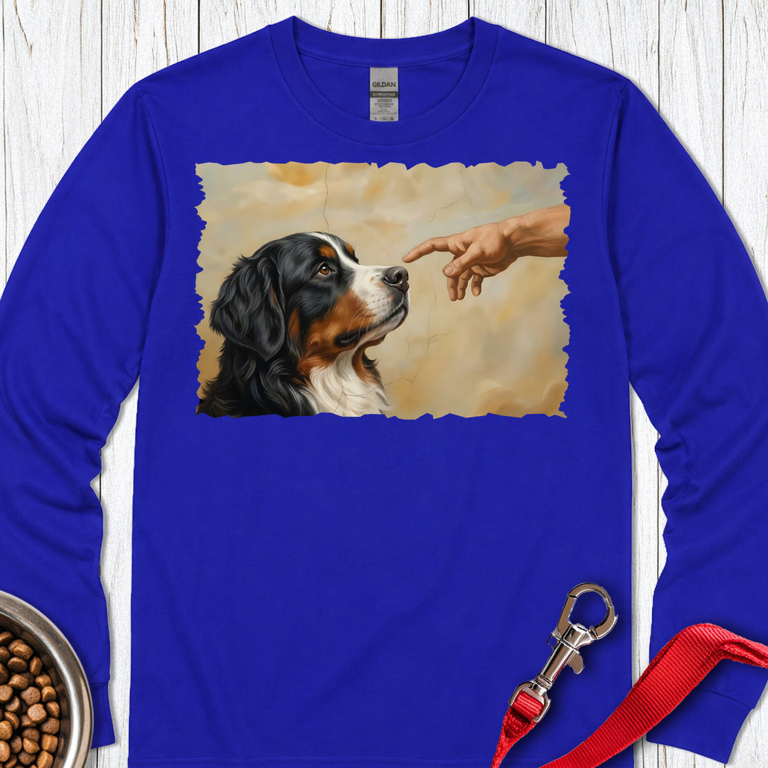 God Creates Bernese Mountain Dog Long Sleeve — Royal
