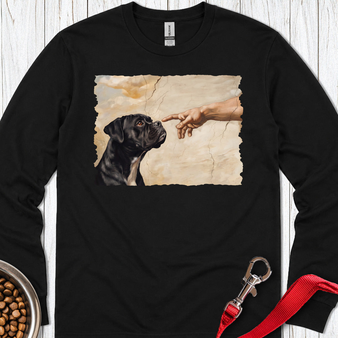 God Creates Black Boxer Long Sleeve Black