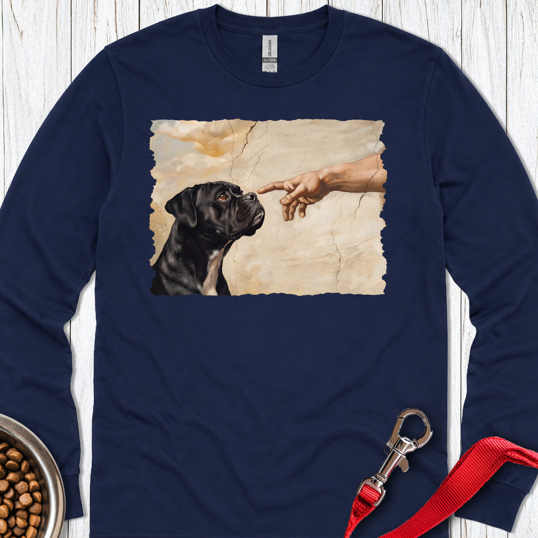God Creates Black Boxer Long Sleeve Navy