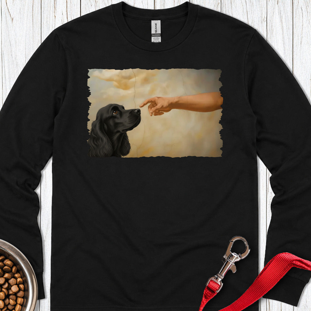 God Creates Black Cocker Spaniel Long Sleeve — Black