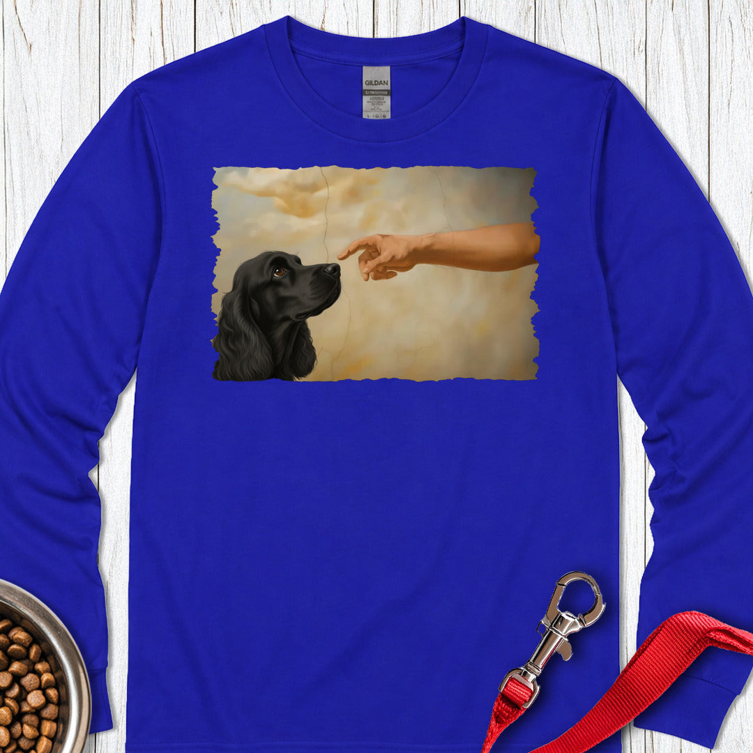 God Creates Black Cocker Spaniel Long Sleeve — Royal