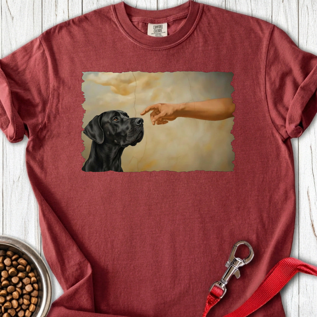 God Creates Black Great Dane Premium Tee — Brick