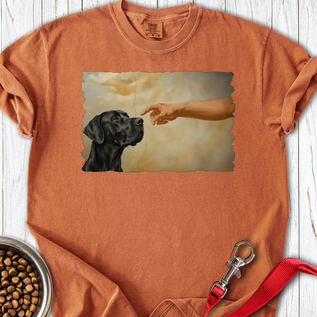 God Creates Black Great Dane Premium Tee — Yam
