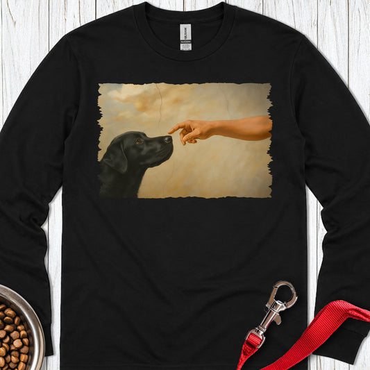 God Creates Black Lab Long Sleeve — Black