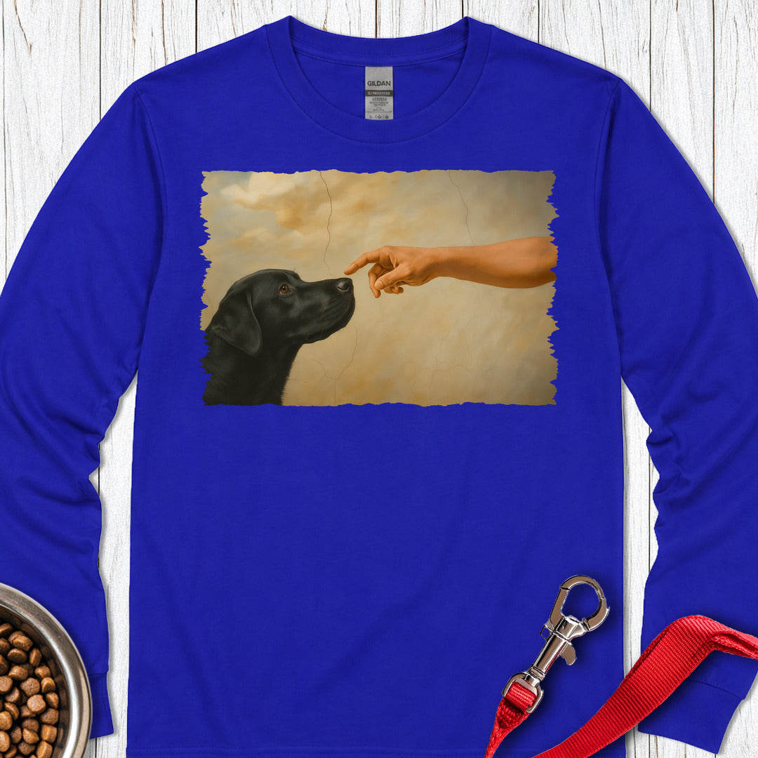 God Creates Black Labrador Long Sleeve — Royal