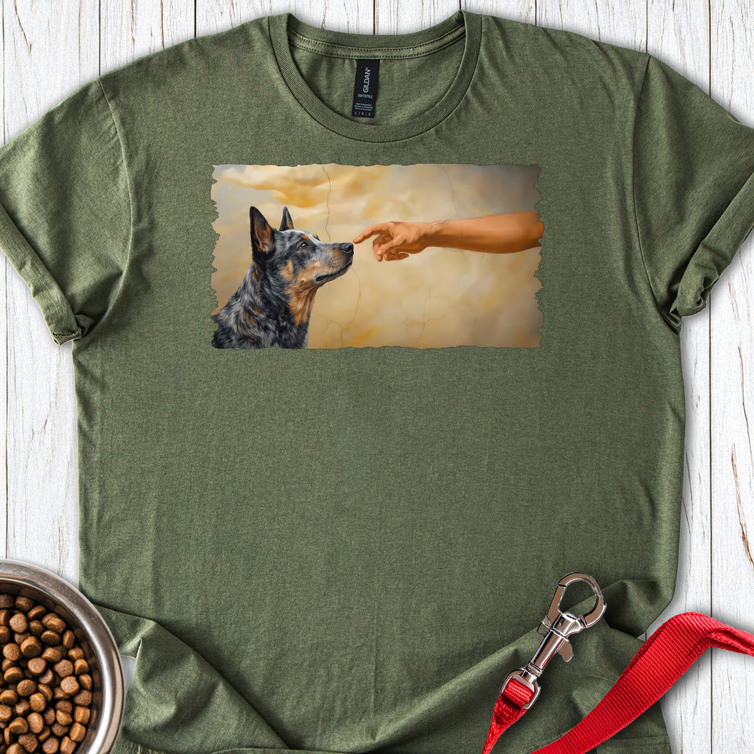 God Creates Blue Heeler Military Green