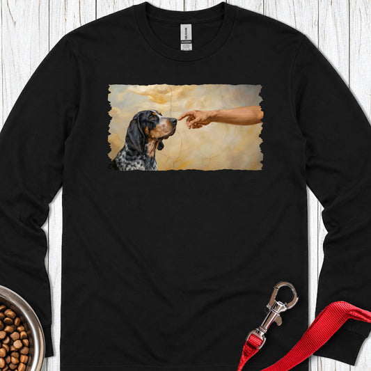 God Creates Bluetick Coonhound Long Sleeve — Black