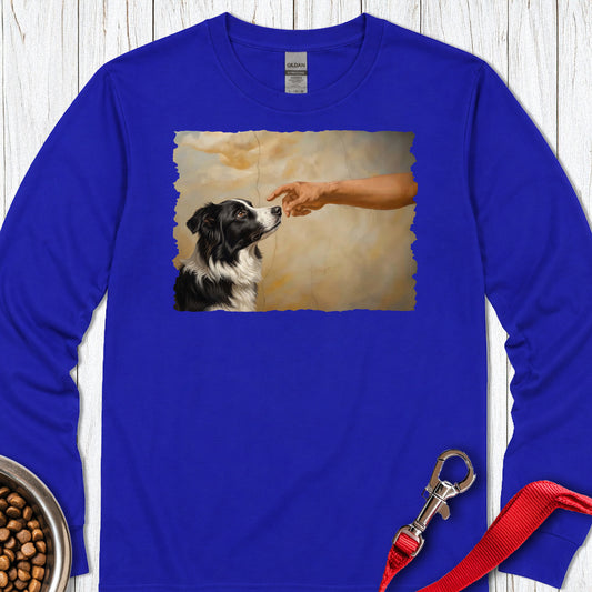 God Creates Border Collie Long Sleeve — Royal