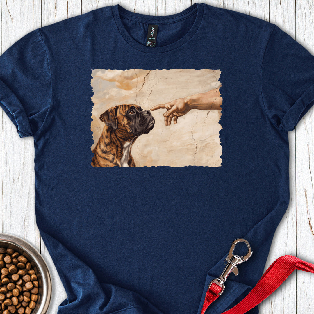 God Creates Brindle Boxer — Navy