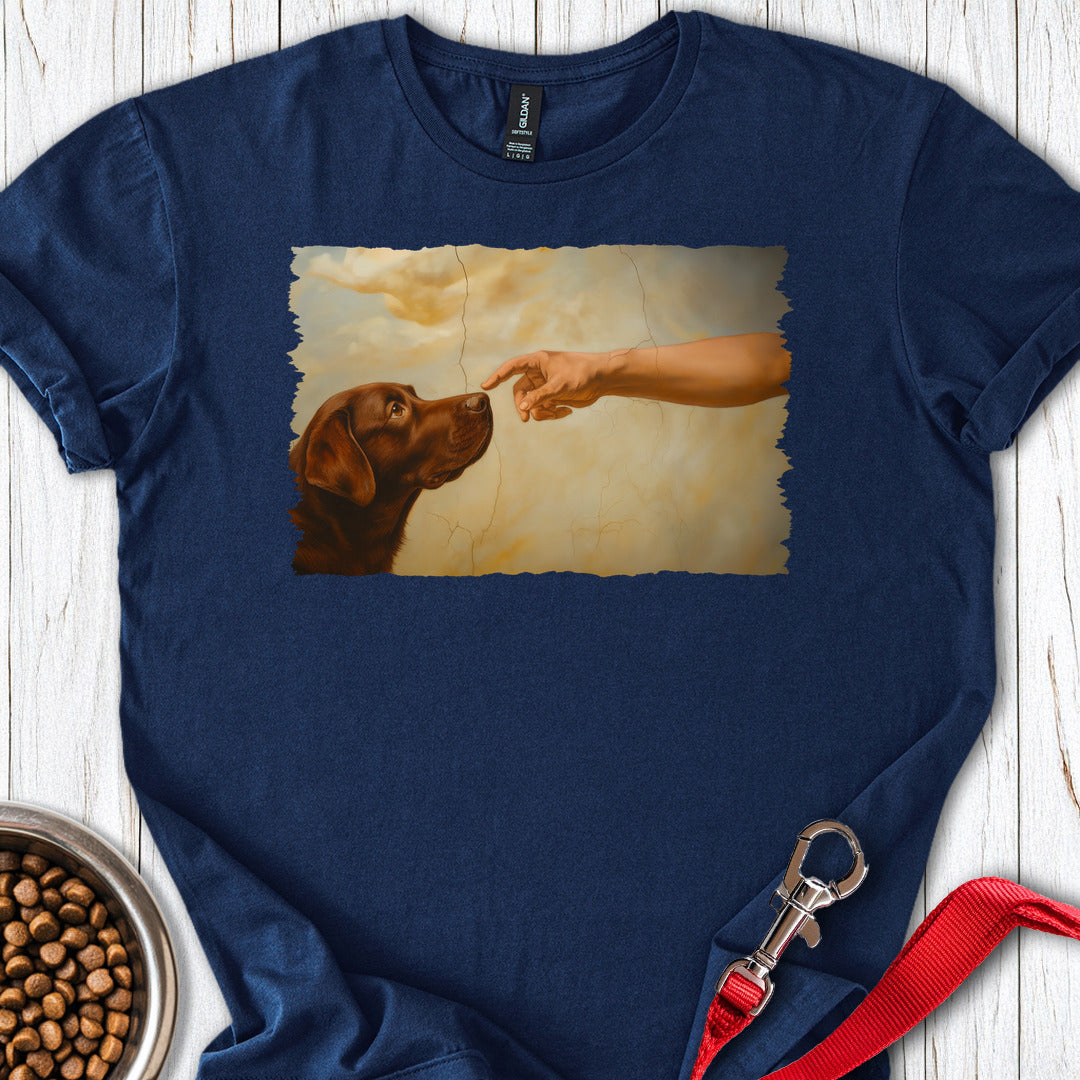 God Creates Chocolate Labrador Navy
