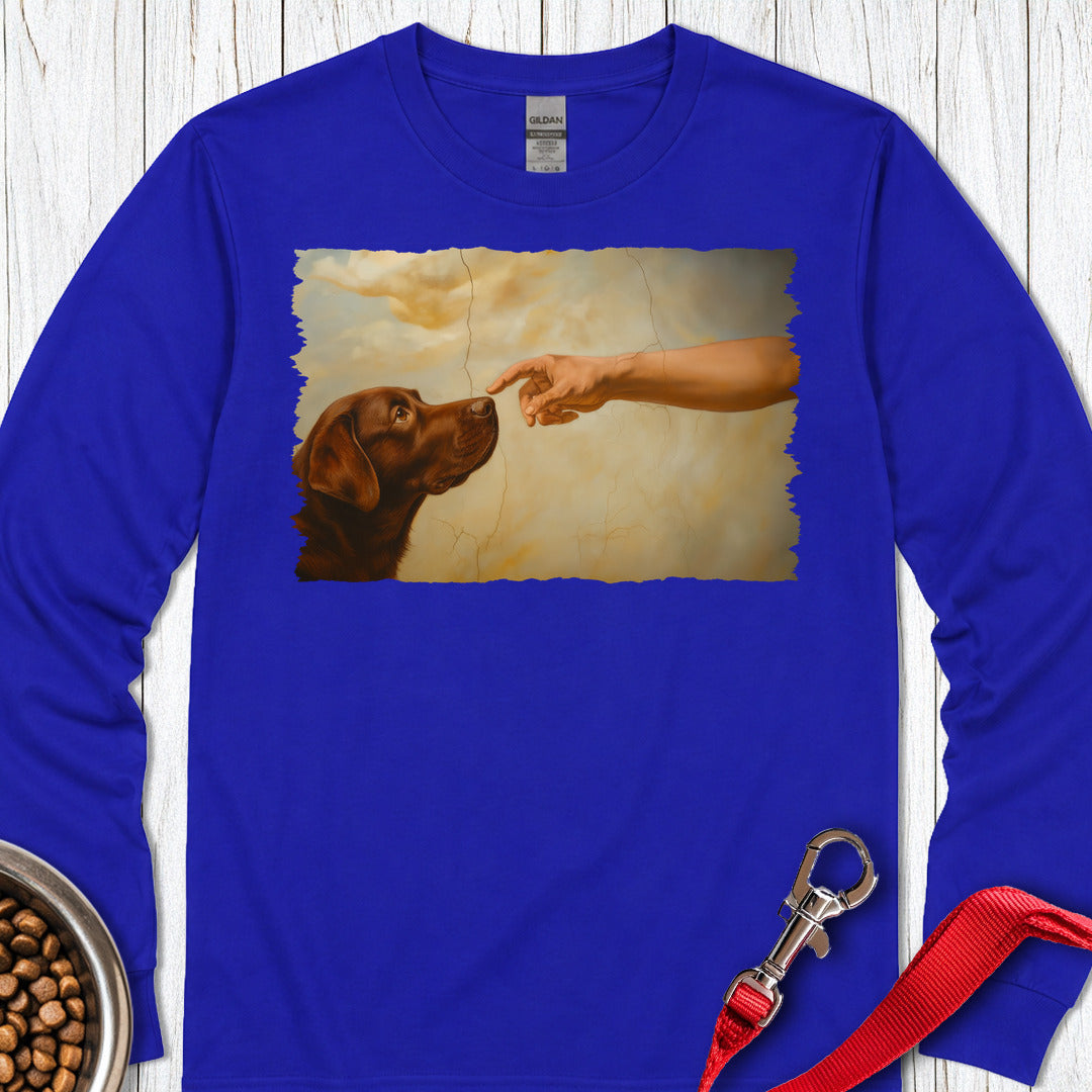 God Creates Chocolate Labrador Long Sleeve — Royal