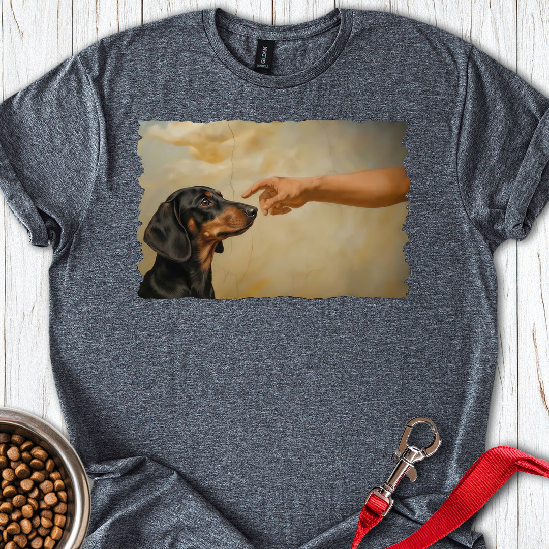God Creates Dachshund Dark Heather