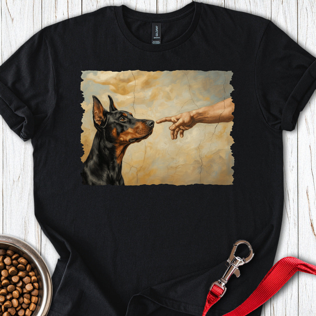 God Creates Dobermann Pinscher — Black