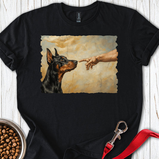 God Creates Dobermann Pinscher — Black