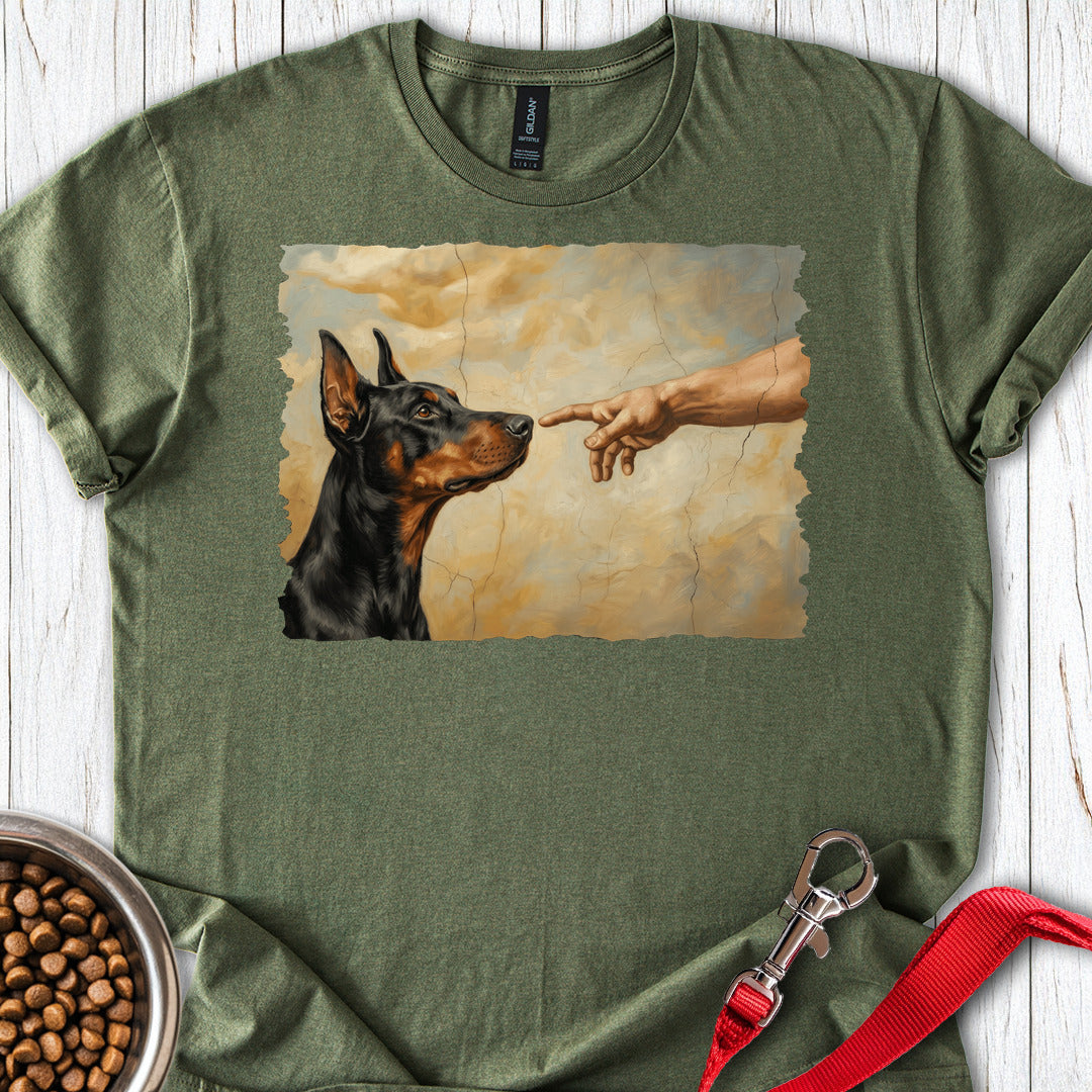 God Creates Dobermann Pinscher — Military Green