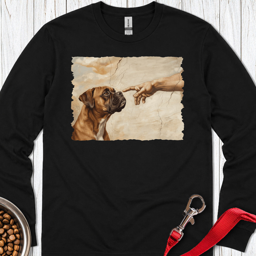 God Creates Fawn Boxer Long Sleeve Black