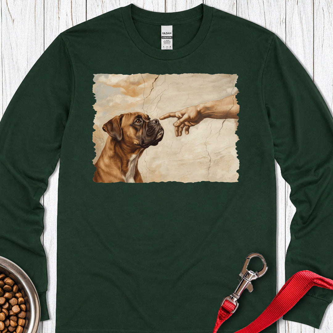 God Creates Fawn Boxer Long Sleeve Forest Green