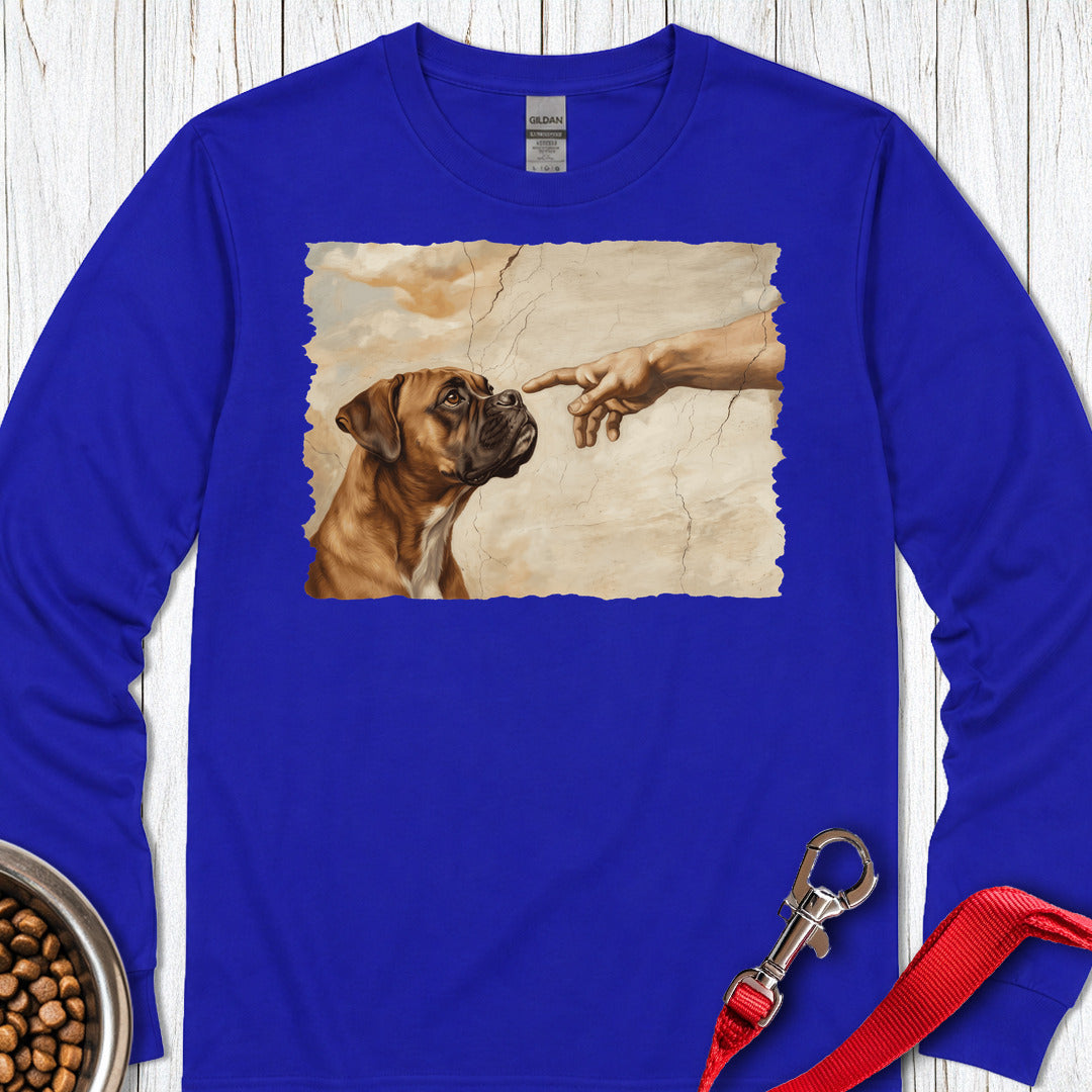 God Creates Fawn Boxer Long Sleeve Royal