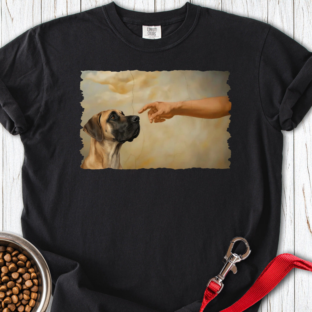 God Creates Fawn Great Dane Premium Tee — Black
