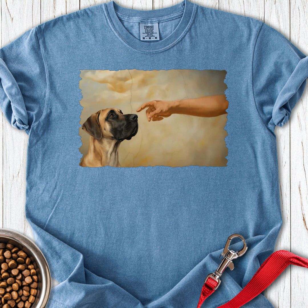 God Creates Fawn Great Dane Premium Tee — Blue Jean