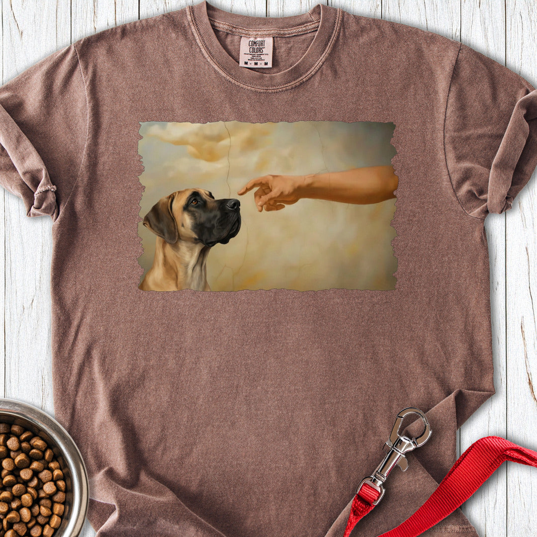 God Creates Fawn Great Dane Premium Tee — Espresso