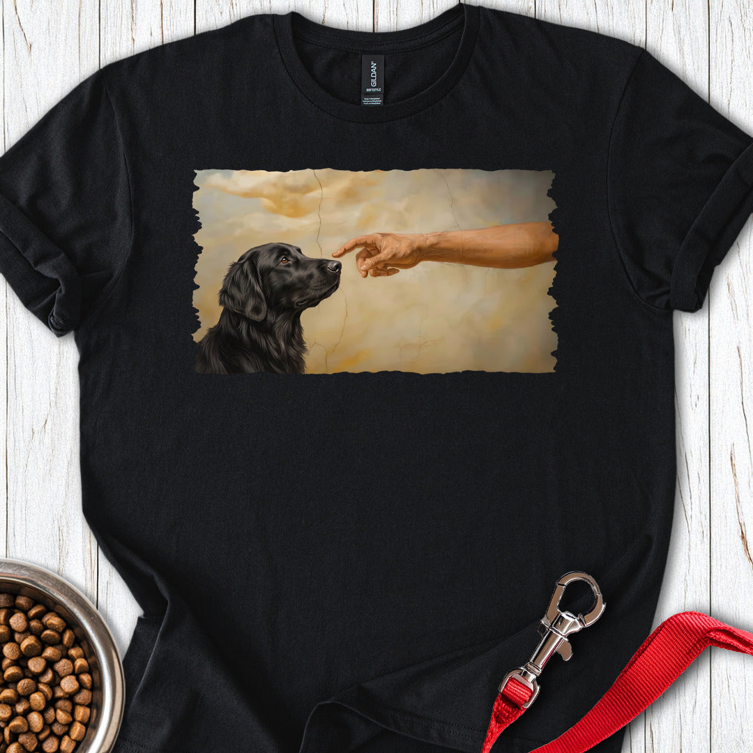 God Creates Flat-Coated Retriever — Black