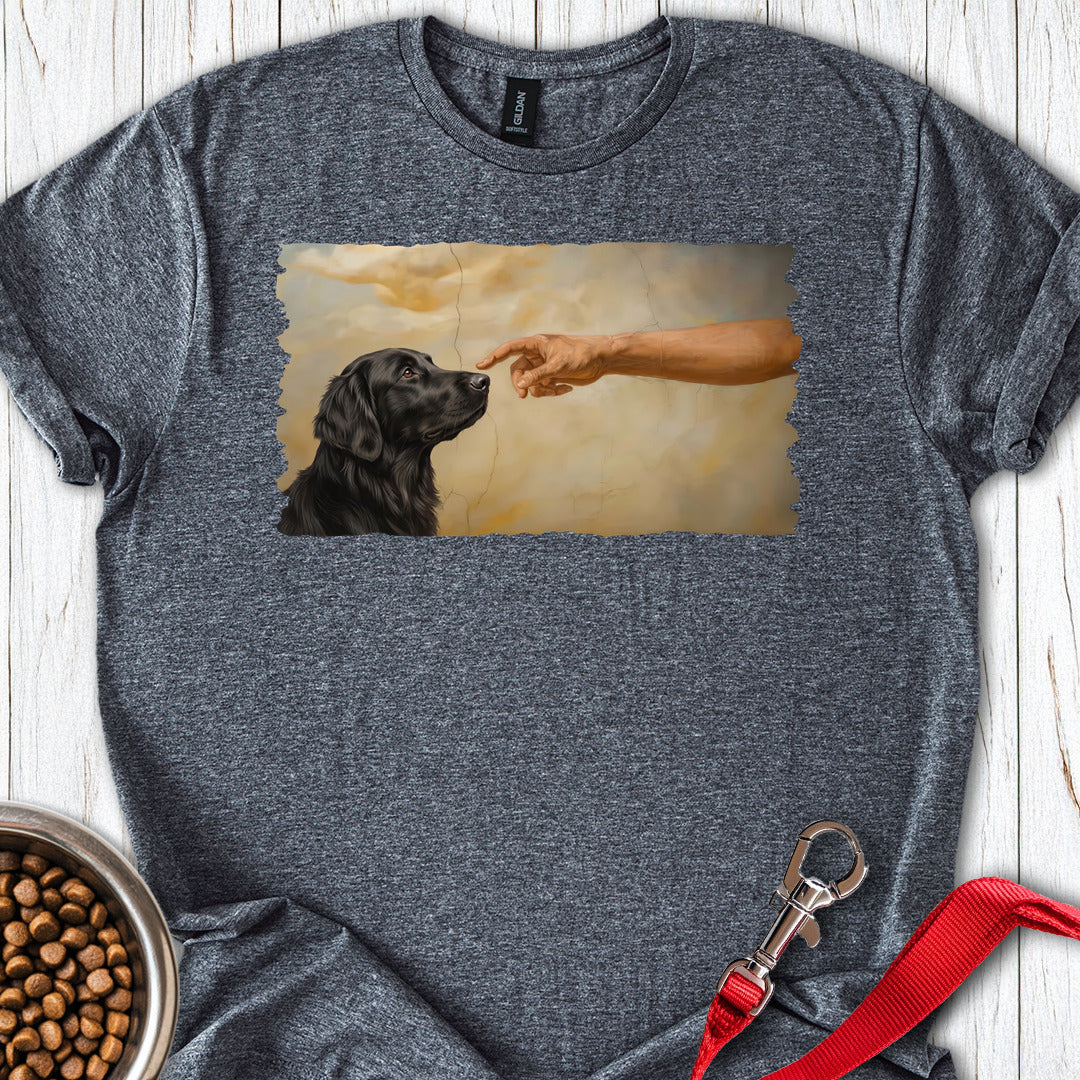 God Creates Flat-Coated Retriever — Dark Heather