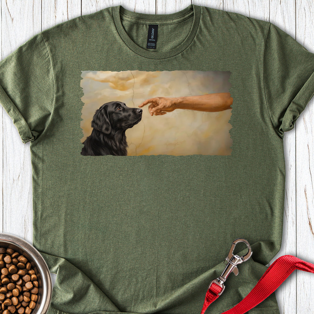 God Creates Flat-Coated Retriever — Military Green