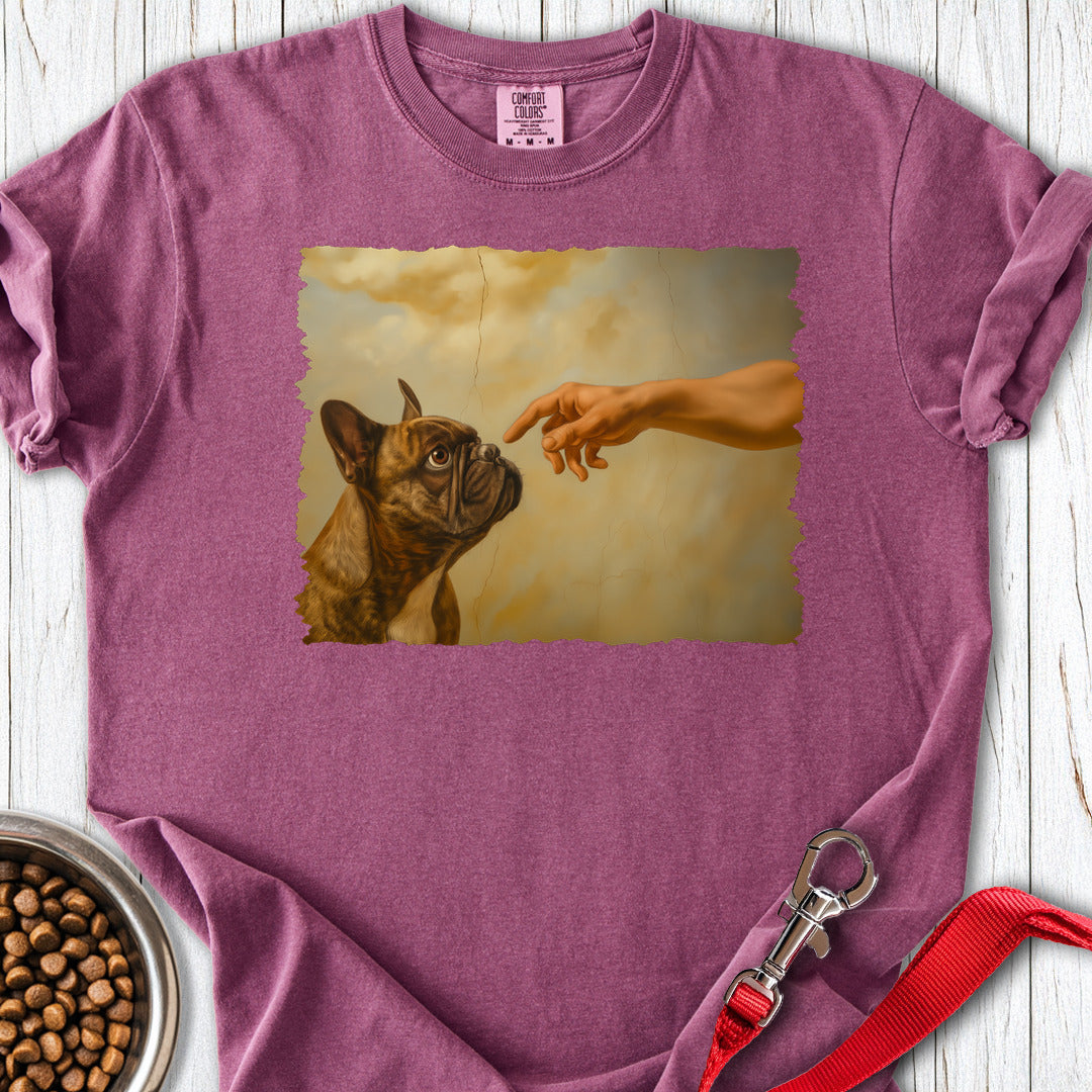 God Creates Frenchie Premium Tee — Berry