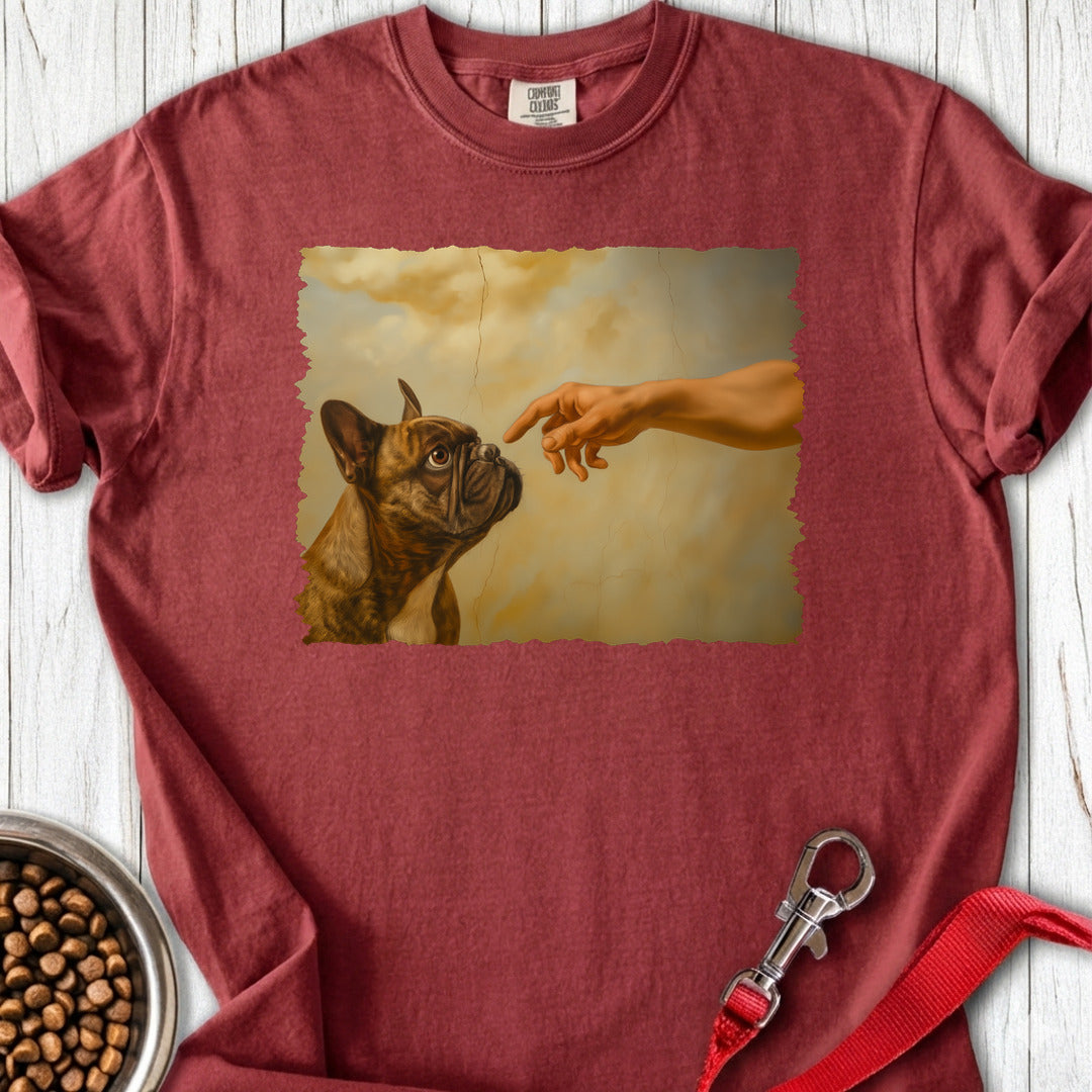 God Creates Frenchie Premium Tee — Brick