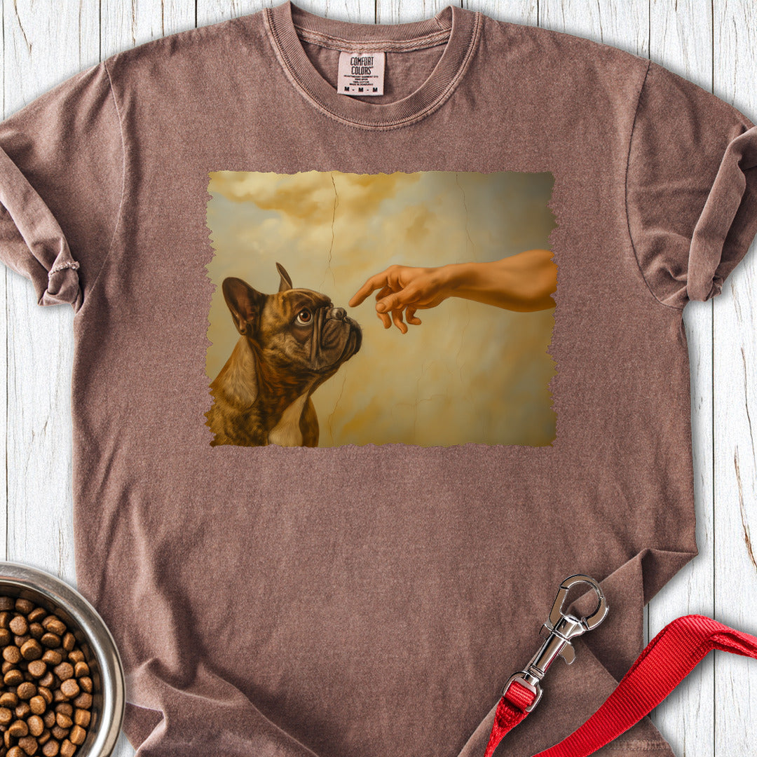 God Creates Frenchie Premium Tee — Espresso