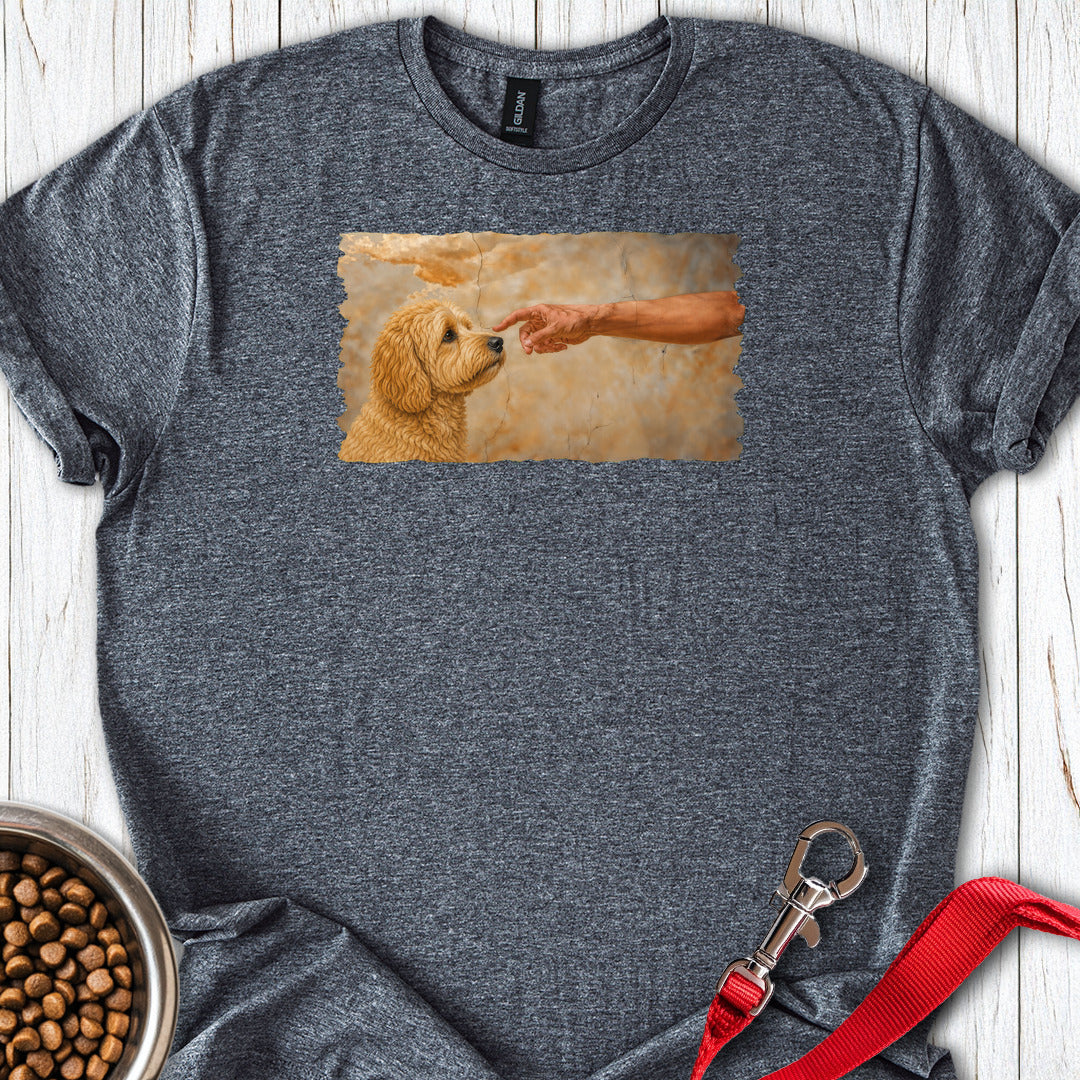 God Creates Golden Doodle Dark Heather