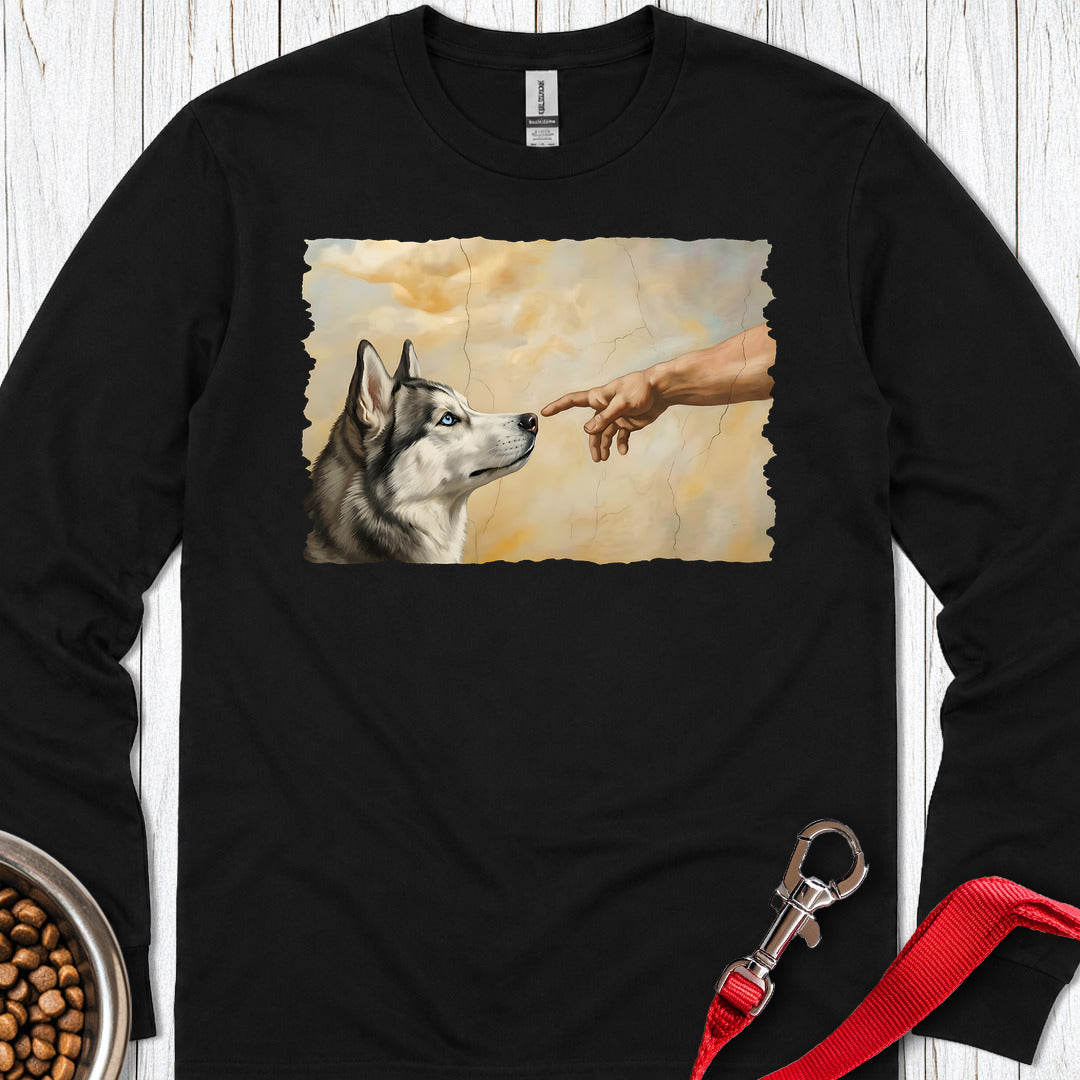 God Creates Husky Long Sleeve — Black