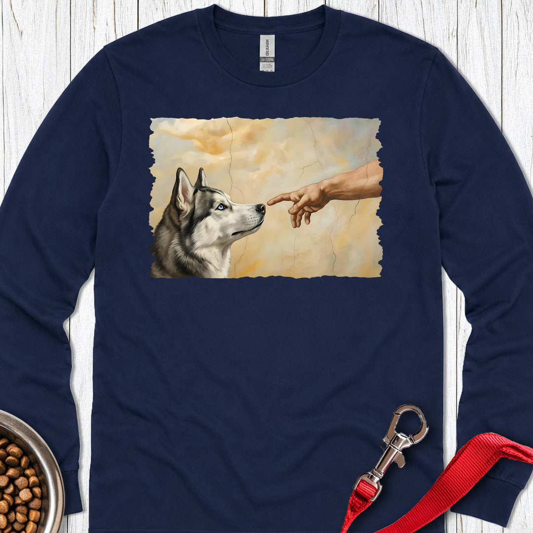 God Creates Husky Long Sleeve — Navy