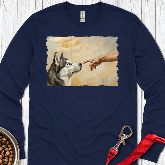 God Creates Husky Long Sleeve — Navy