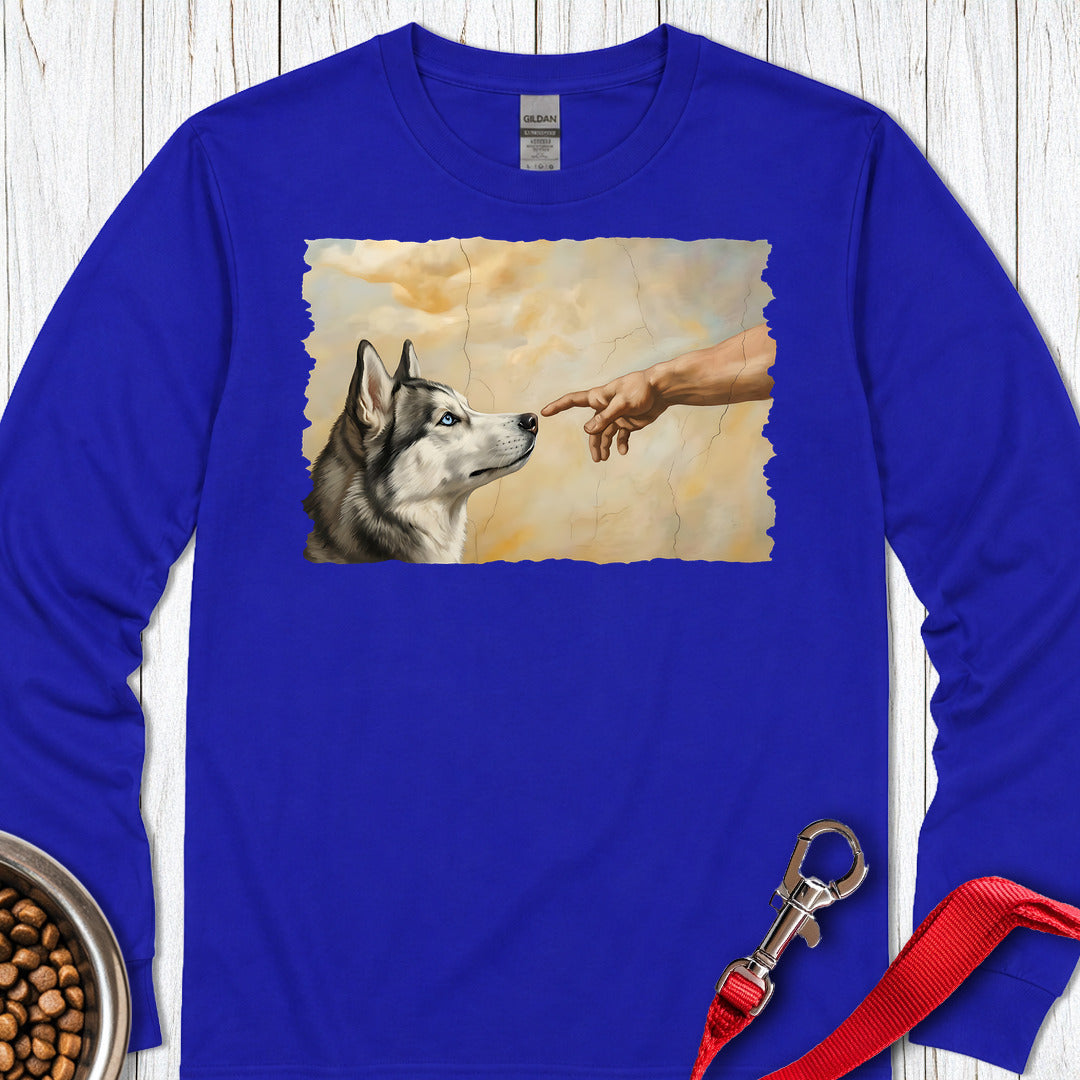 God Creates Husky Long Sleeve — Royal