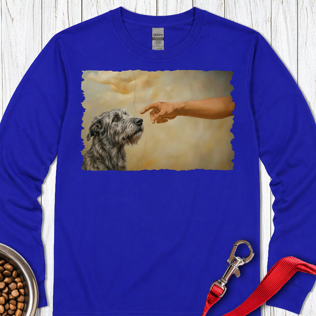God Creates Irish Wolfhound Long Sleeve — Royal