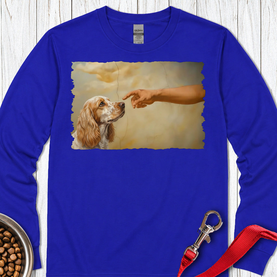 God Creates Lemon Roan Cocker Spaniel Long Sleeve — Royal
