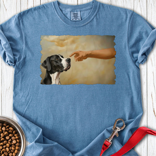 God Creates Mantle Great Dane Premium Tee — Blue Jean